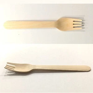 72pc Wooden Forks Disposable Wood Forks Party Cuttlery Bulk Premium Quality - Foto 1 di 1
