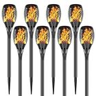 Permande Solar Torch Lights with Flickering Flame,Fire Effect Garden Light,8pack