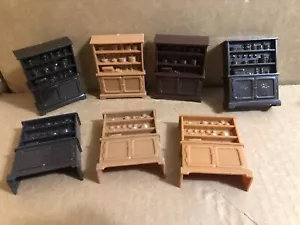 Marx 1950/60's Original Unpainted Plastic Western Town China Cabinets-7 pcs ** - Picture 1 of 2