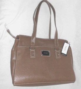 Nine West Shoulder Or Tote Purse NWT Toffee 13" X 10" Strap Drop 9" Eco Friendly - Picture 1 of 11
