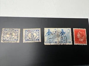 LOTE DE SELLOS DE COLECCIÓN INDIAS HOLANDESAS JAPÓN BAILARINA OCUPADA 5 CENTAVOS CORREO - Imagen 1 de 4