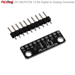 1/5/10pcs GY-MCP4728 12 Bit Digital to Analog Converter Breatkout Board 2.7-5.5V - Picture 1 of 2