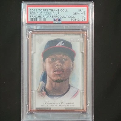 2019 Topps Transcendent Ronald Acuna Jr 7/100 Franchise Favorites Re PSA 10 #RAJ - Image 1 of 4