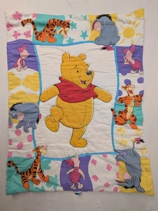 Disney Little Bedding Winnie the Pooh Quilt Blanket 1994 About 32 x 40 Inch - Picture 1 of 16