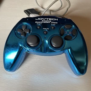 Joytech Metallic Blue Analog Controller Plus - PS1 PS2 Control Pad - Picture 1 of 7
