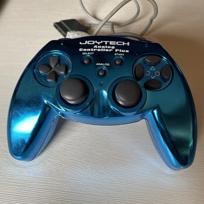 Joytech Metallic Blue Analog Controller Plus - PS1 PS2 Control Pad - Image 1 of 4