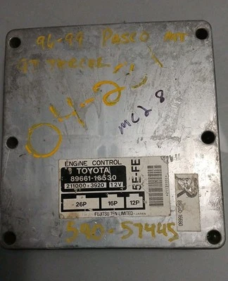 1997 1998 1999 年丰田 PASEO MT ECU 发动机控制模块 89661-16530 97 TERCEL  — 第 1/4 张图片