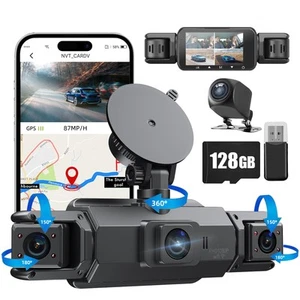 360 Dash Cam 4 Channel, Vital Dash Cam Front and Rear Inside, 360 Dash Camera... - Picture 1 of 7