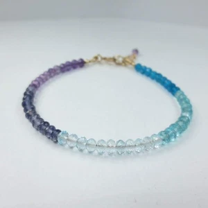 Apetista apatite e pietre preziose iolite perline argento sterling 925... - Foto 1 di 6