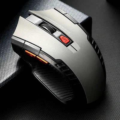 MOUSE WIRELESS 2.4GHz SENZA FILI NERO PC COMPUTER NOTEBOOK 6 PULSANTI WIFI USB - Immagine 1 di 4