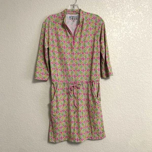 Ibkul Kleid Damen XS Ananas Print Golf Tennis Pickleball 1/4 Zip Performance - Bild 1 von 17