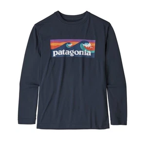 Patagonia NWOT Kids Capilene Cool Daily Shirt Sz L 12 Navy Blue Long Sleeve - Picture 1 of 8