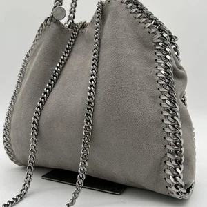 STELLA McCARTNEY Falabella 2-way Hand Bag Shoulder Bag Gray x Silver Excellent+ - Picture 1 of 11