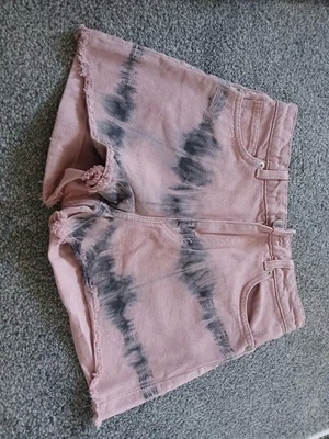 Monki pink and black tie dye shorts size 28 waists - Image 1 of 4