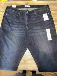 Pantalones de mezclilla ajustados de tiro medio para mujer DENIZEN de Levi's - Azul Imperio 18 cortos. Nuevo con etiquetas. U - Imagen 1 de 11