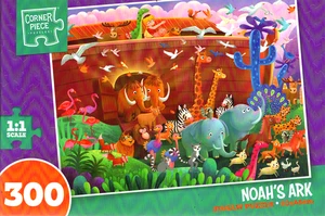 Noah's Ark - Childrens 300 Piece Jigsaw - Corner Piece - Good - COMPLETE - Picture 1 of 3