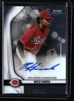 2020 Bowman Sterling #BSPA-RH Rece Hinds Prospect Autographs - Image 1 of 2