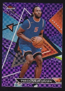 2023-24 Topps Finest #164- PRECIOUS ACHIUWA Purple Checkerboard Refractor #/99 - Picture 1 of 2