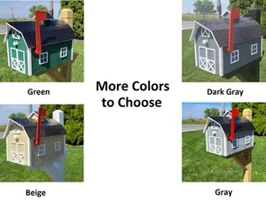 Amish Mailbox - Handmade - Dutch Barn Style - Wooden - Color Options - Picture 1 of 21