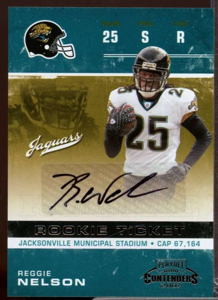 Reggie Nelson RC Card 2007 Playoff Contenders Rookie Autograph #212  - Image 1 of 2
