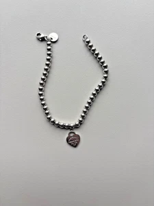 Tiffany & Co. Bead Bracelet mit Herzanhänger „Please Return to Tiffany & Co." - Bild 1 von 2