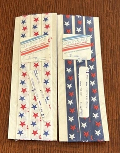 2 Vtg Quality & Value Trim Embroidered Stars. Red White Blue. 3 Yds. Each New - Picture 1 of 3