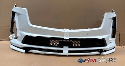 2021 - 2024 凯迪拉克凯雷德 V 系列前保险杠原始设备制造商 ABALONE 白色 — 第 1/4 张图片