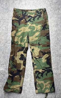 Pantalones del Ejército de Estados Unidos Para Hombres Talla 10 Camuflados Carga Bosque Militar Combate Pantalones pre-owne Foto 1 de 4