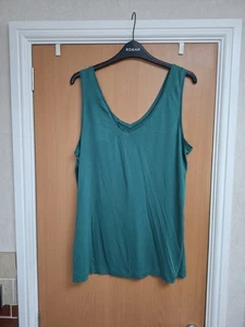 Ladies Jade Green V Neck Front/Back Souch Vest By Next size 16 BNWT - Picture 1 of 3