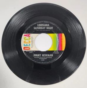 Jimmy Newman - Louisiana Saturday Night & Gentleman Loafer - 45 - Decca 32130 - Imagen 1 de 2