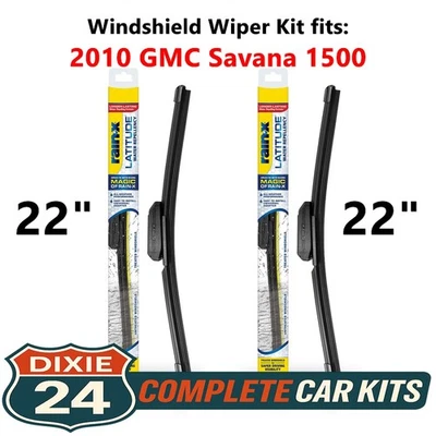 Rain-X Latitude 2-n-1 Wiper Kit fits: 2010 GMC Savana 1500 (22" & 22") - Image 1 of 4