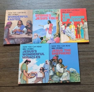 Vtg Lot of 5 Now You Can Read Bible Stories Series For Children Books 1980’s HB - Imagen 1 de 12