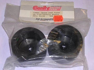 Team Corally Vintage 1/10 Pan Car Rear Foam Tires (Green) 14602 (1 pair) - Picture 1 of 3