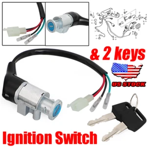 For Honda Spree (NQ50) Ignition Switch w/ 2 keys (1984-1987) #35100-GK8-017 US - Picture 1 of 11
