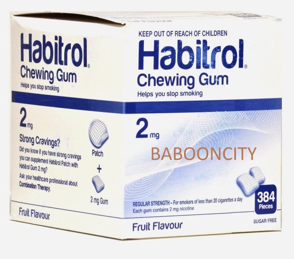 Habitrol 2mg Fruit Coated Nicotine Gum -  384 Pieces