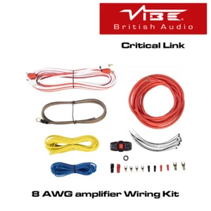 Vibe Critical Link 8 AWG Gauge Power Ground RCA Fuse Amplifier Wiring Kit - Picture 1 of 1