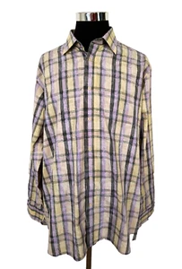 Russell Simmons Argyle Culture Hemd Herren Größe XXL mehrfarbig kariert Langarm - Bild 1 von 17