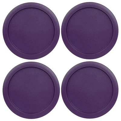 MRX SOLUTIONS Replacement Lid for Pyrex 7-CUP Storage Cover 7.5" Bowl 7402-PC PURPLE (4-Pack)