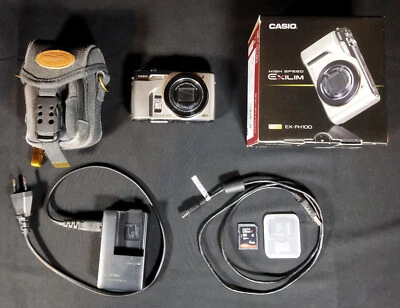 Casio EXILIM EX-FH100 Digitalkamera Silber mit OVP, mit Mängeln, Zustand: Gut - Bild 1 von 4