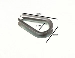 Wire Rope Thimble 6mm 1/4 BZP ZP Pack Size 2 - Picture 1 of 1