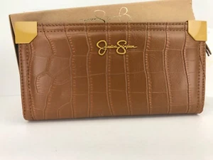 Damen JESSICA SIMPSON Geldbörse, Braun Cognac Umschlag Frankie, 45 $ UVP 🎈🍾⛵️ - Bild 1 von 7
