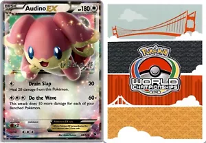 2016 Pokemon, Fates Collide, #84/124 Audino EX, 2016 World Championships - Picture 1 of 1