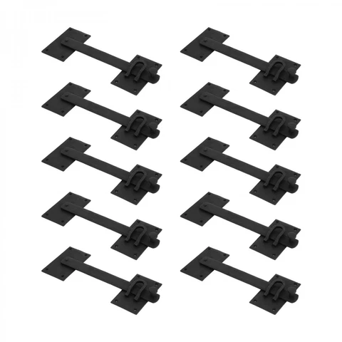 10 Pack Fence Gate Latch Lock Black Iron Gate Latch 12 Inch Garage Door Latch Cover
