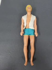 Vintage Barbie: 1968 Mattel KEN Doll with Bendable Legs Blonde/Blue 1088-0500 9 - Picture 1 of 4