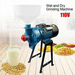 110V 2200W Electric Mill Grinder Rice Corn Bean Wheat Feed/Flour Wet Dry Cereal - Picture 1 of 16