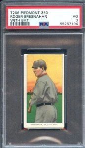 1909-11 T-206 Roger Bresnahan With Bat PSA 3 HOF St. Louis Cardinals 7194 - Picture 1 of 2