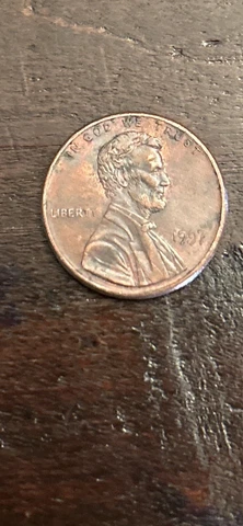 1997 Rare NO MINT MARK Lincoln penny Uneven Rim Error Coin Cover