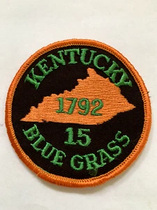 KENTUCKY BLAUES GRAS 15. State Souvenir AUFNÄHER 1792 - Vintage - 3 Zoll rund - Bild 1 von 1