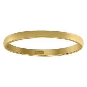 10K Yellow Gold Unisex Solid Plain Regular Fit 2mm Wedding Band Sizes 5 - 13 - Picture 1 of 10