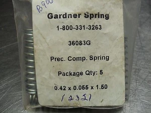qty 5 - Gardner Springs 36083G 0.42 x 0.055 x 1.50 NIB USA Seller - Foto 1 di 3
